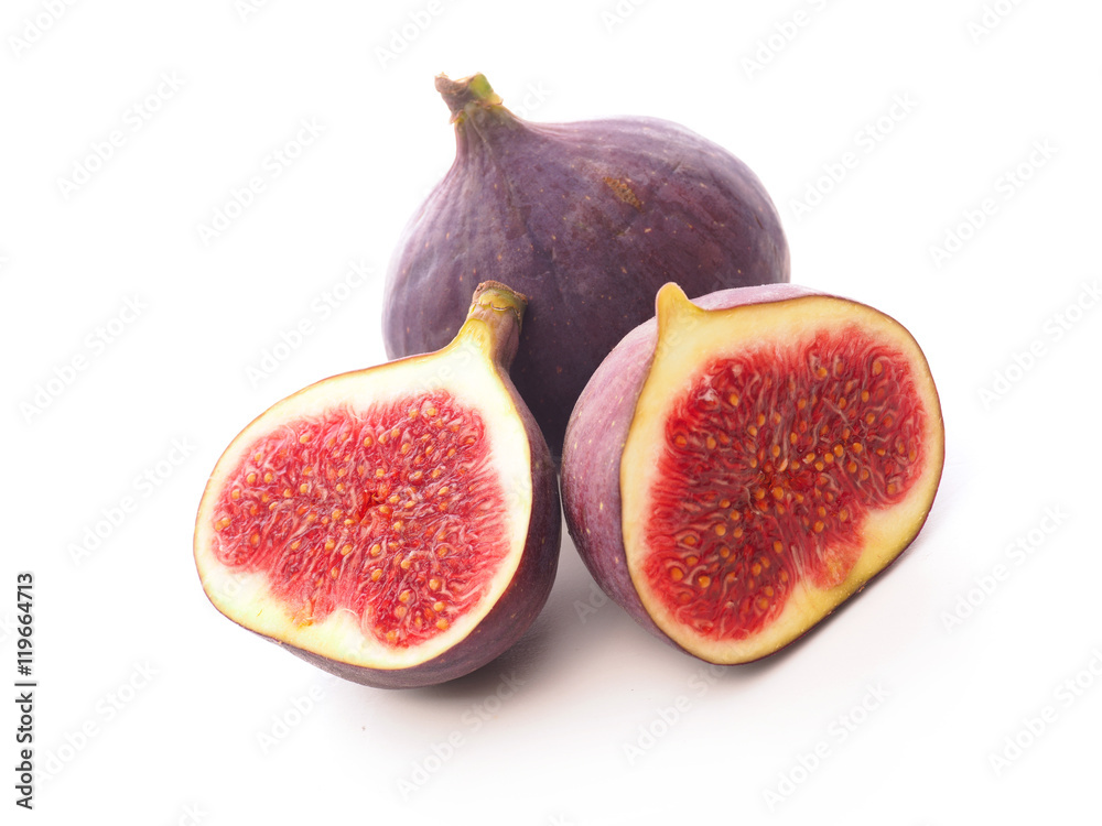Two fresh figs on white Two fresh figs on white