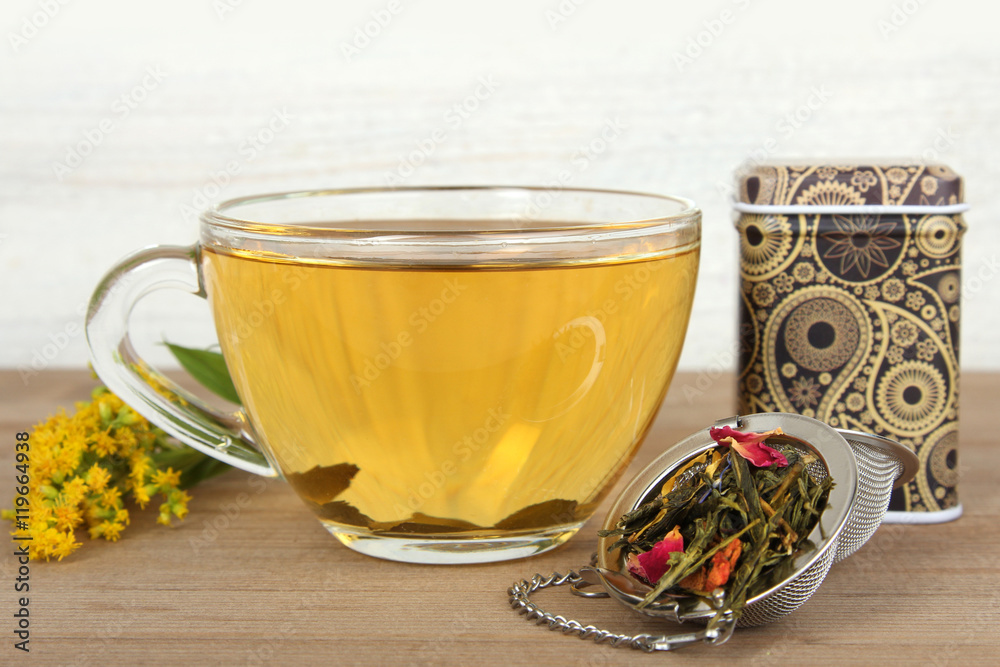 Cup of tea on wooden background Cup of tea on wooden background