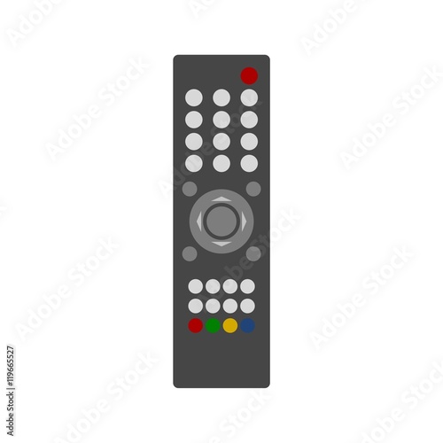 Tv remote control icon. Flat style