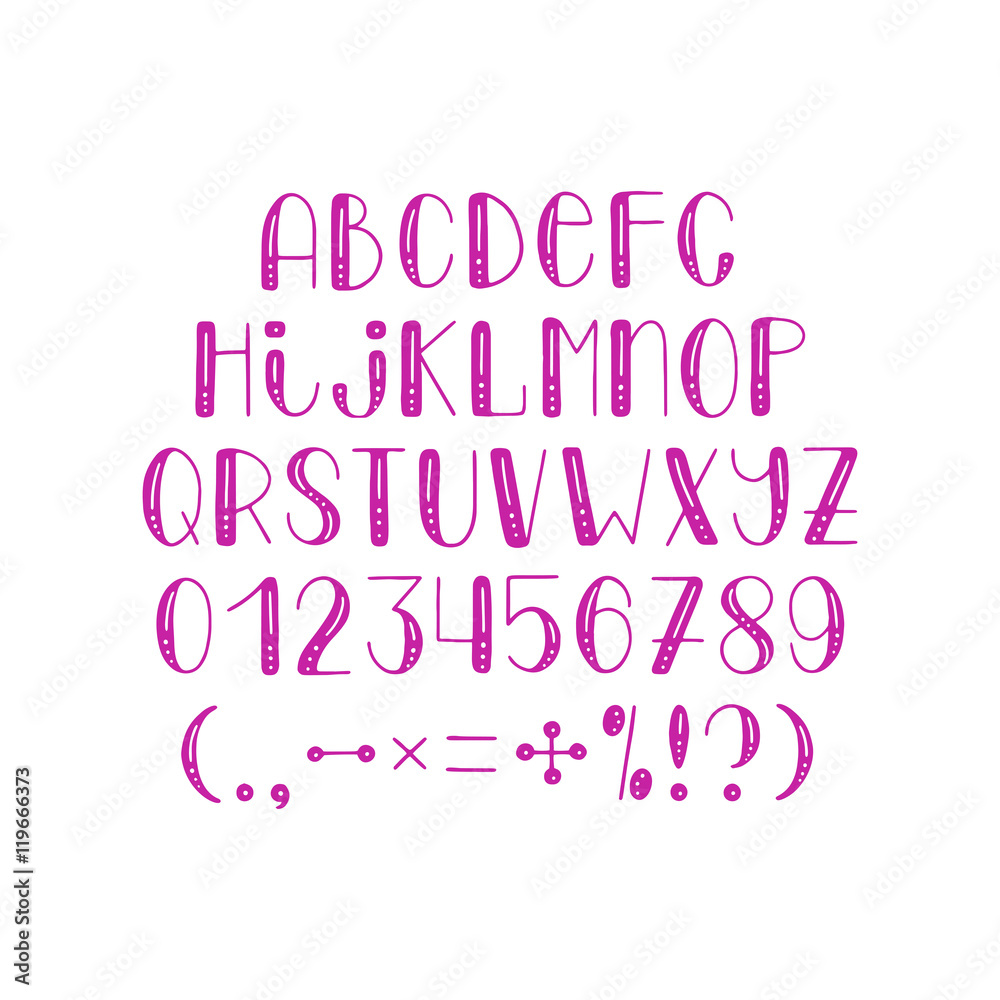 Hand drawn font