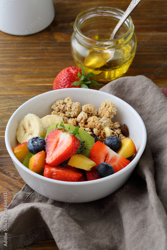 Cereal with summer fruits and berries Cereal with summer fruits and berries