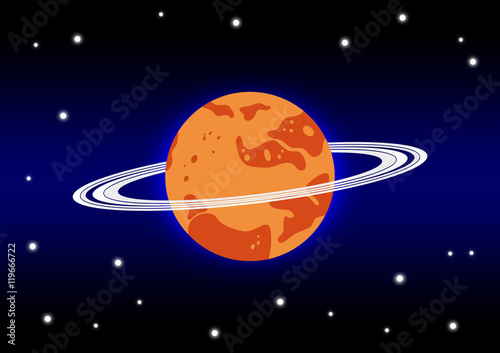 Fototapeta Naklejka Na Ścianę i Meble -  Mars and stars in space