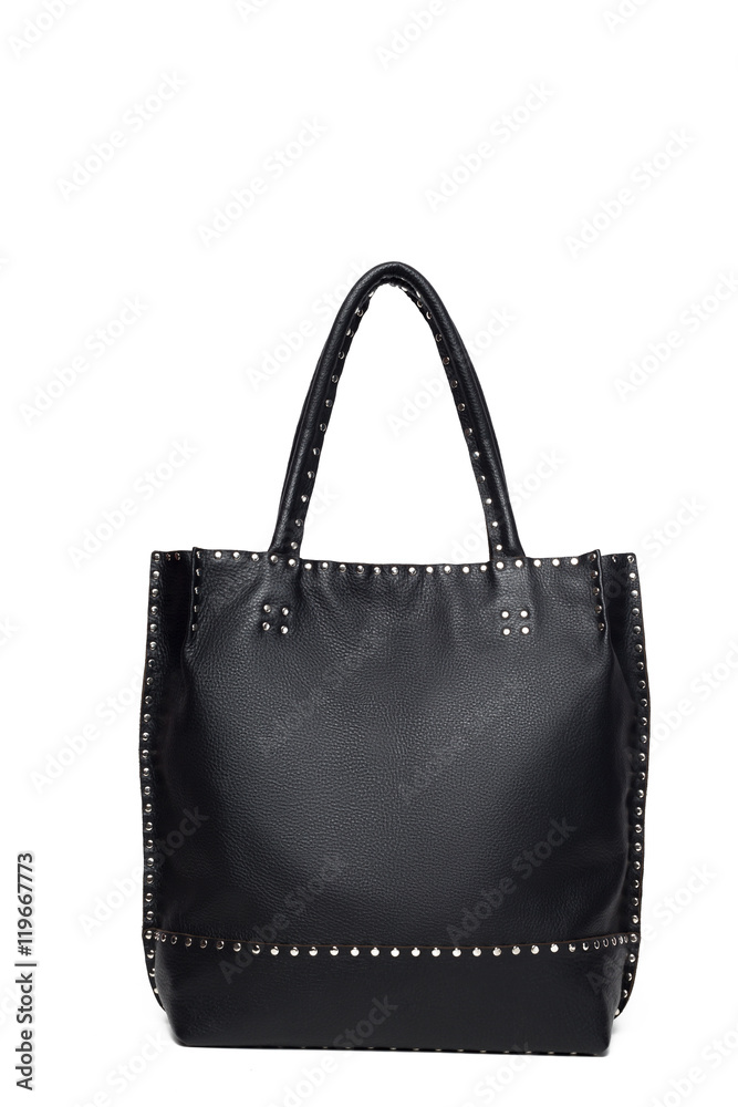 Leather female handbag isolated on white Leather female handbag isolated on white