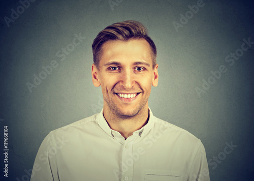 Headshot smiling modern man, creative professional