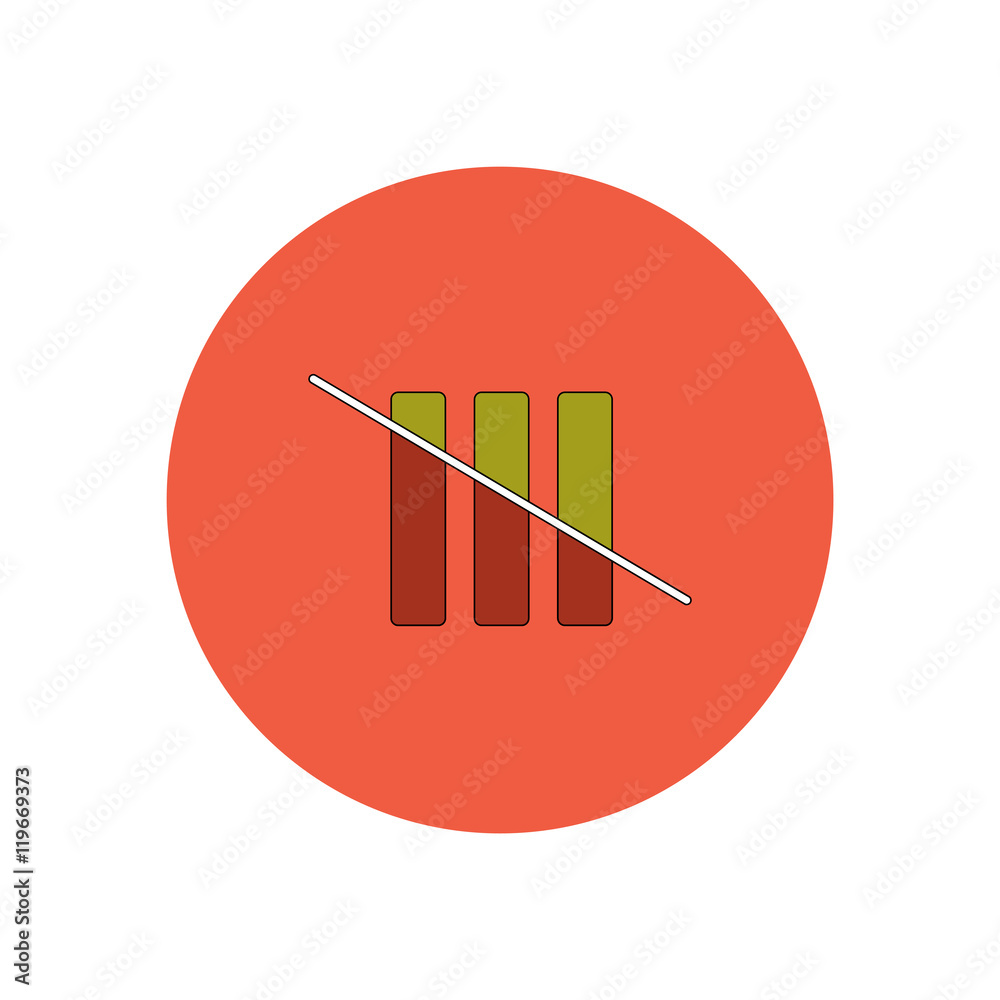 Vector illustration in flat design of half column chart Stock ...