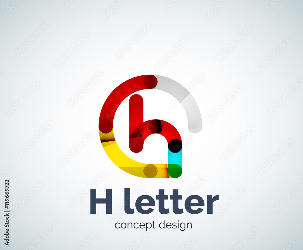 Abstract H geometric letter logo template Abstract H geometric letter logo template
