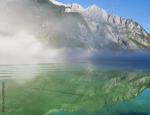 Watzmann Ostwand im Nebel photo
