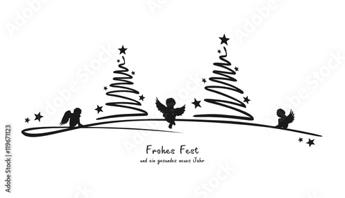 Weihnachtsbaum und Engel