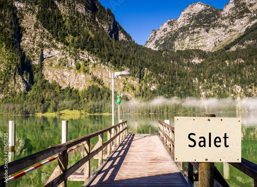 Anlegestelle Salet Königssee Schild photo