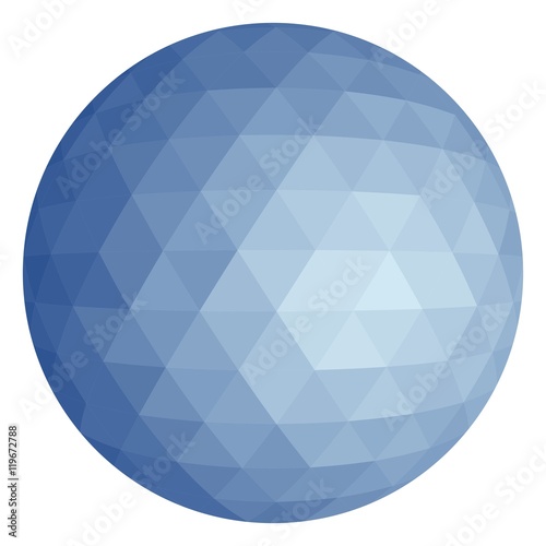 low poly triangle sphere