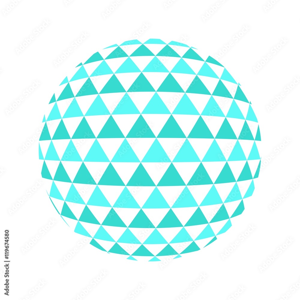 low poly triangle sphere blue low poly triangle sphere blue