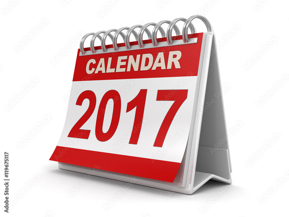 Calendar 2017  (clipping path included)