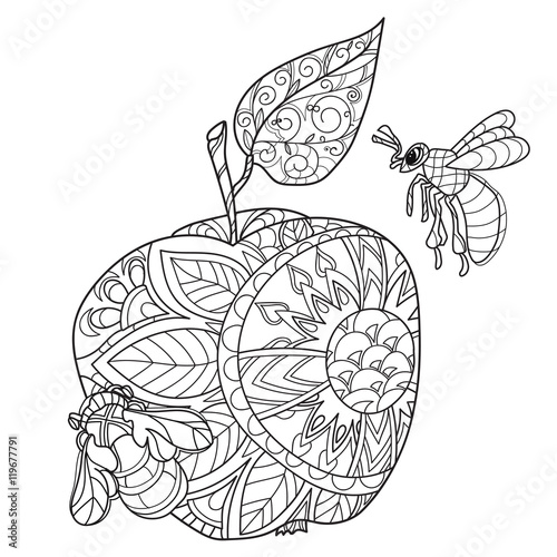 Honey apple doodle and bees