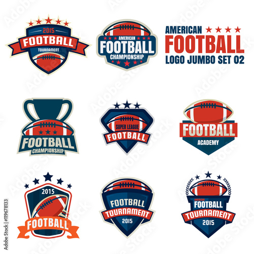 American football logo template collection,vector illustration