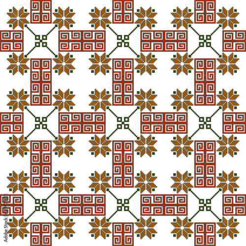 abstract nordic pattern, made of pixels. Vector illustration. scheme for embroidery