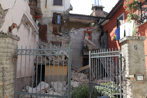 24/8/2016 - Amatrice - Rieti - Italy - The earthquake that destroyed the historic city of Amatrice photo