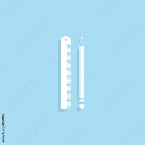 Pencil with ruler icon