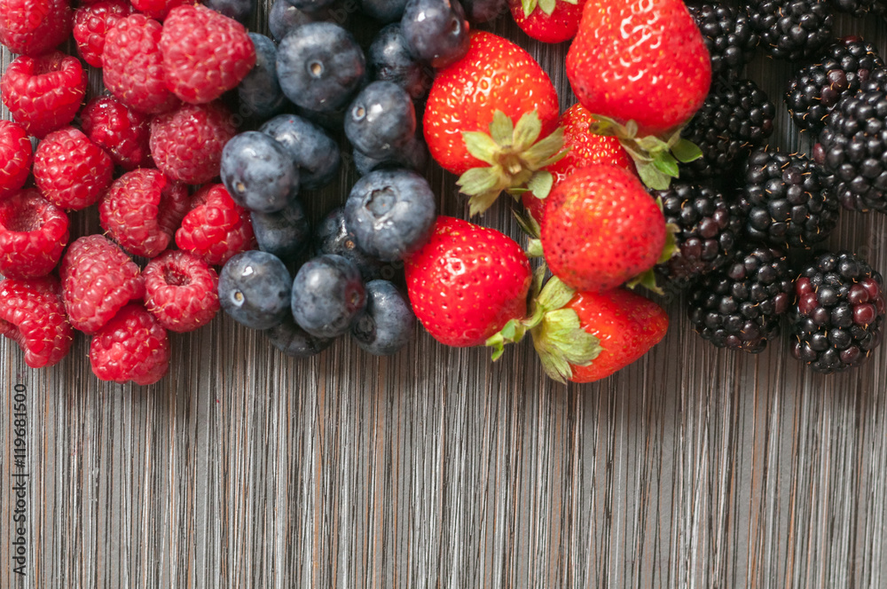 blueberries raspberries strawberries