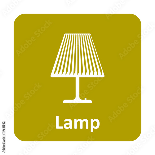 Lamp table top vector icon for web and mobile