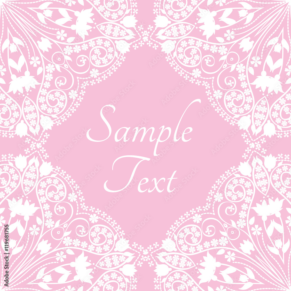 Template with abstract floral background