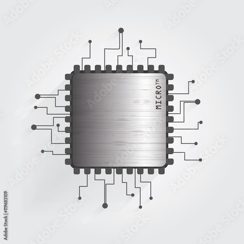 The chip on a white background
