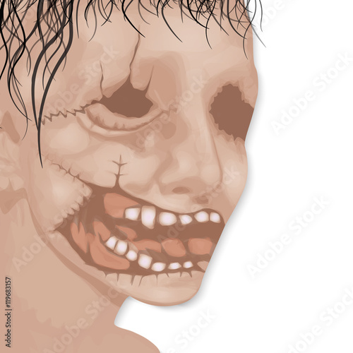 The dead man's face for Halloween