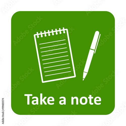 Notepad with pen to take a note vector icon for web and mobile