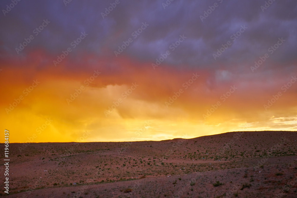 Fototapeta premium A nice typical Mongolian landscape