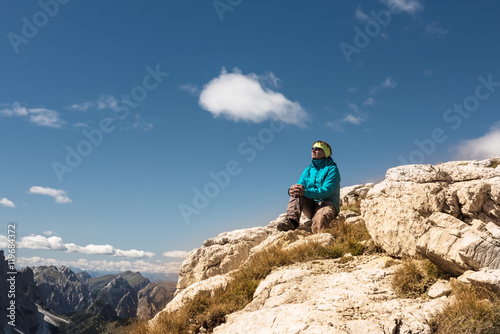 women on the top of mountain