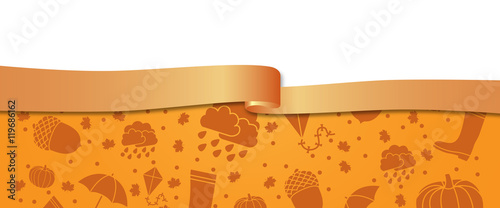 Herbst-Banner - Schleife mit Icon's