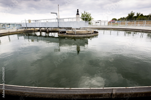 Tablou pe pânză Wastewater treatment plant Water tank
