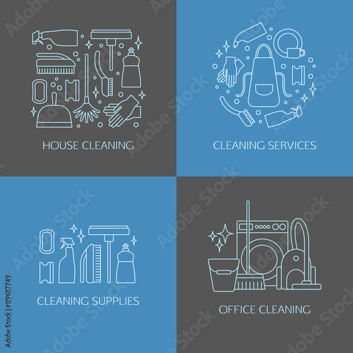 Cleaning logo elements.