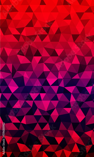 Bright vertical banner. Color. Polygonal design. Vector illustration.