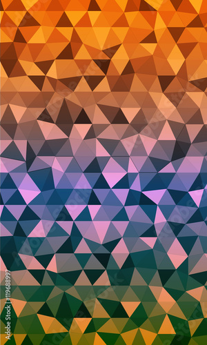 Bright vertical banner. Color. Polygonal design. Vector illustration.
