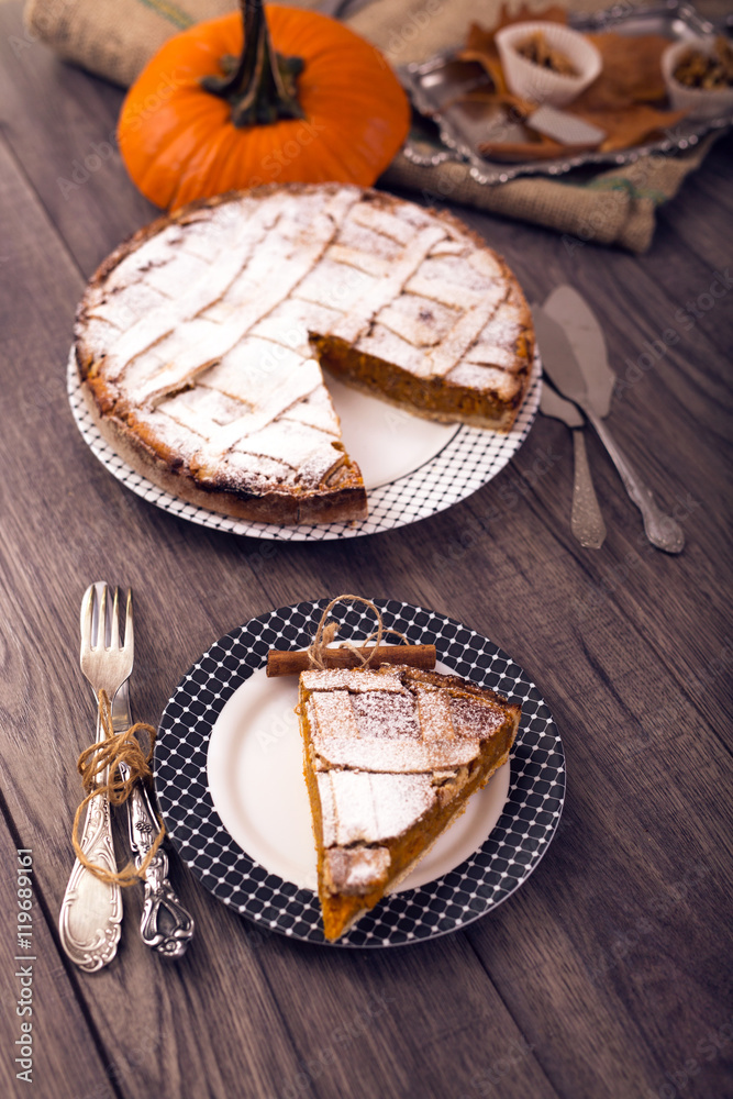 Homemade Delicious Pumpkin Pie made for Thanksgiving Homemade Delicious Pumpkin Pie made for Thanksgiving