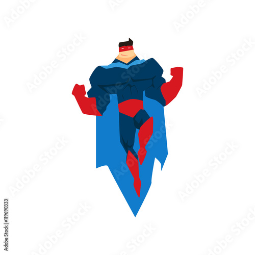 Superhero in Action, silhouette in different poses