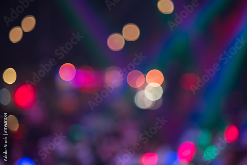 Bokeh blurred light at night in the Disco.

 photo