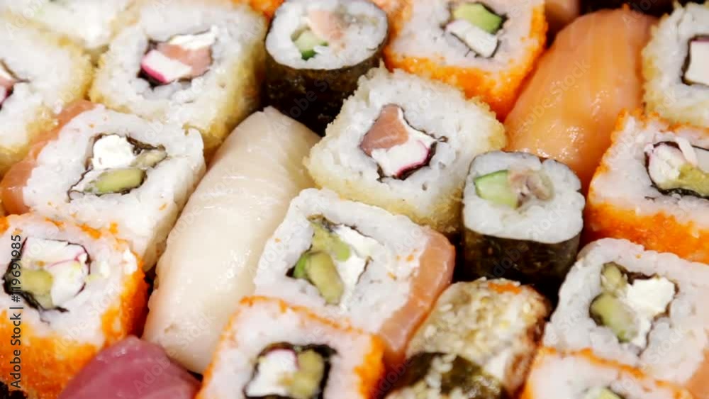 fresh Japanese sashimi and rolls fresh Japanese sashimi and rolls