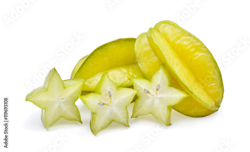 Star apples isolate on white background