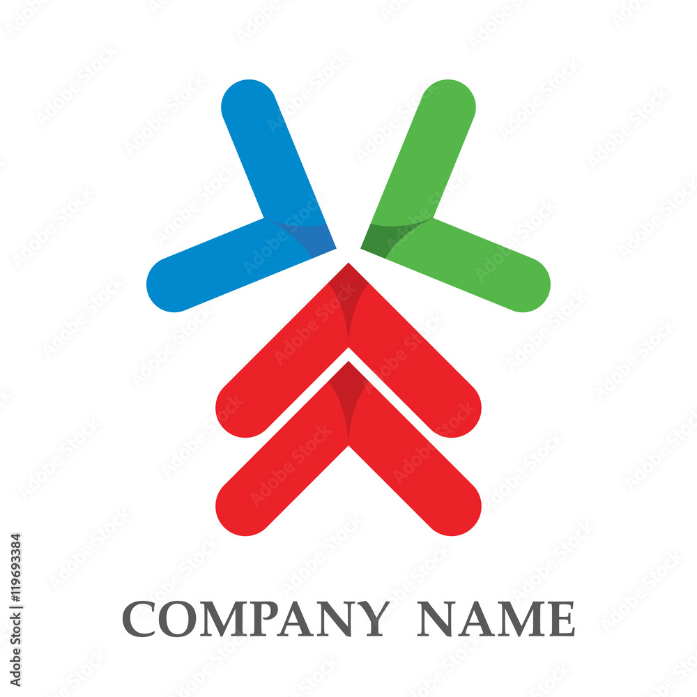 Orange triangle logo for business challenge vector illustration Stock ...