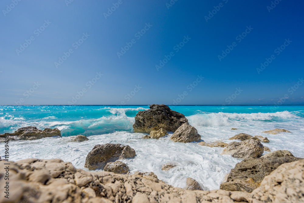 Beautiful beach on Lefkada lefkas island