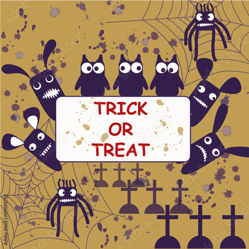 Halloween poster Trick-or-treat