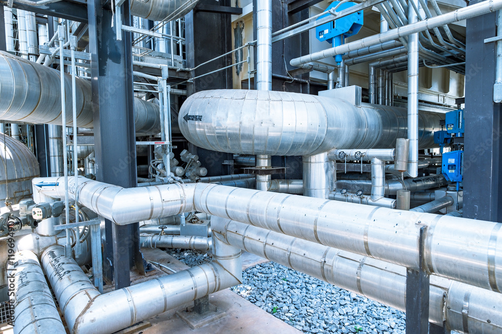 Piping and equipment in combine cycle power plant with metal tone Piping and equipment in combine cycle power plant with metal tone