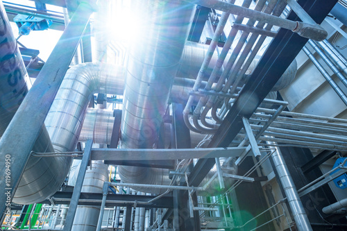 Piping and equipment in combine cycle power plant with metal tone