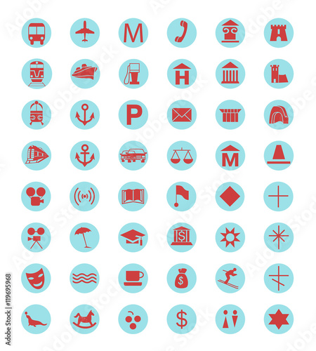 Map Legends Icons Set