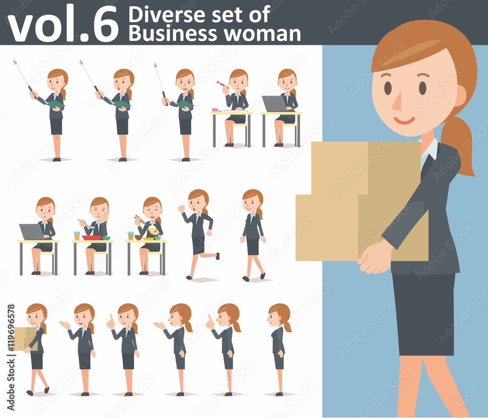 Diverse set of business woman on white background vol.6 Diverse set of business woman on white background vol.6