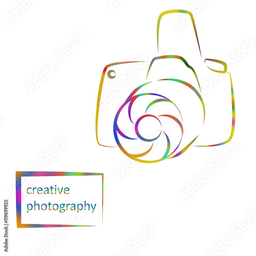 multicolored logo camera, creative pictures