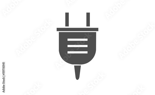 Vector eletric plug symbol on white background