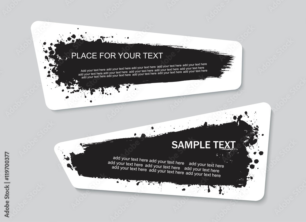 Vector quote oVector quote or text boxes collection. Hand drawn frames. Grunge brush strokes, textures.r text boxes collection. Hand drawn frames. Grunge brush strokes, textures.