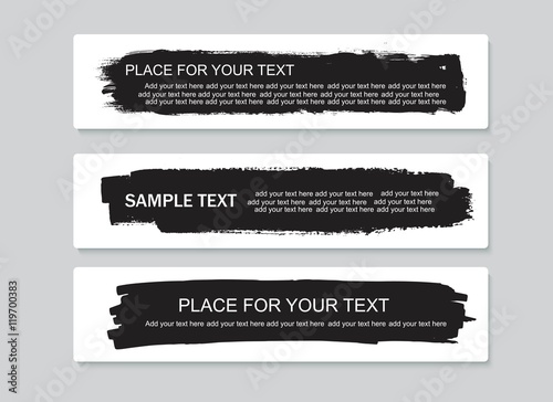 Vector quote oVector quote or text boxes collection. Hand drawn frames. Grunge brush strokes, textures.r text boxes collection. Hand drawn frames. Grunge brush strokes, textures.